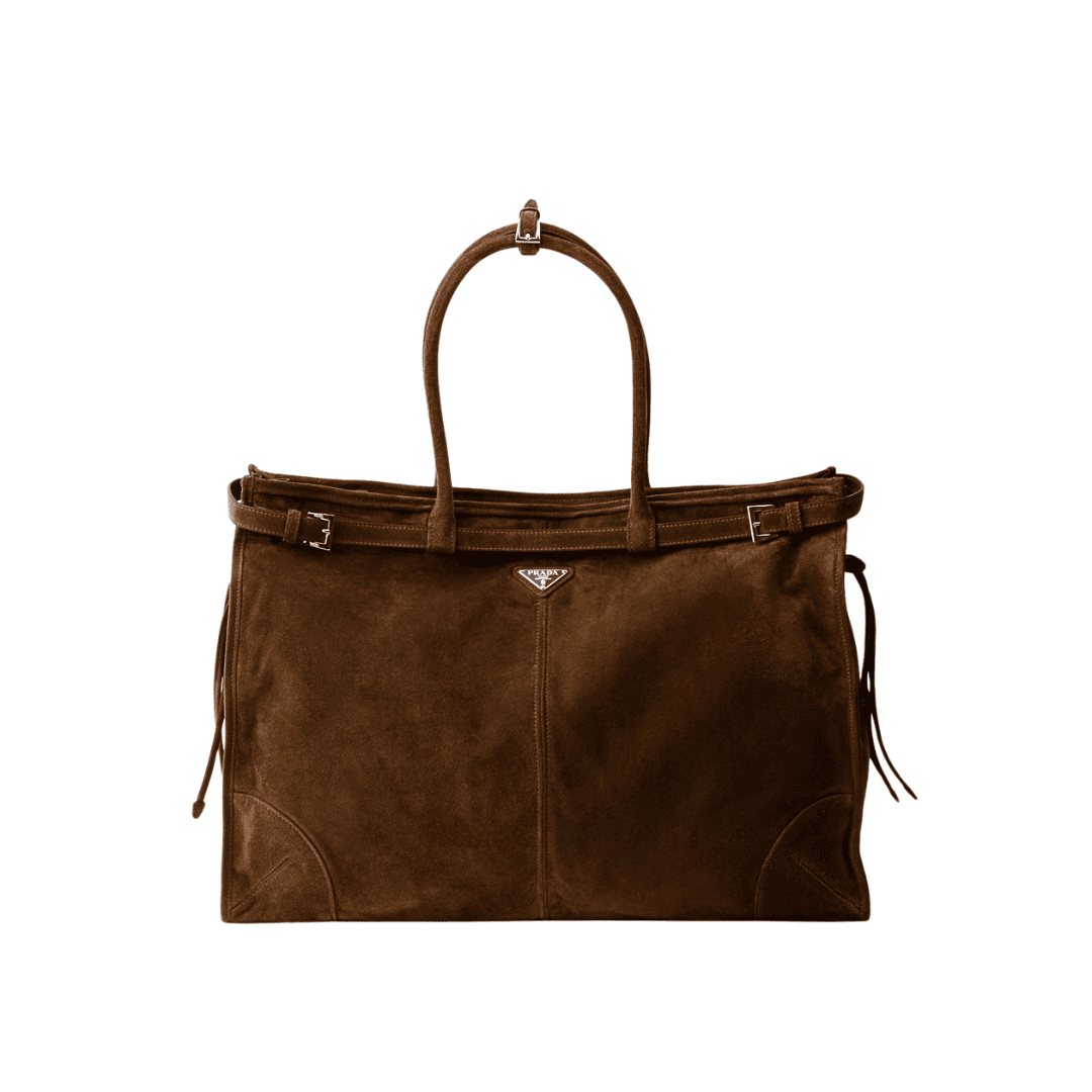 Brown Suede-Look Tote Bag