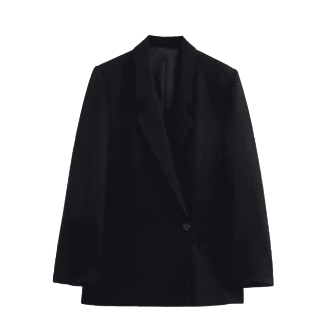 Oversize-Blazer mit einem Knopf