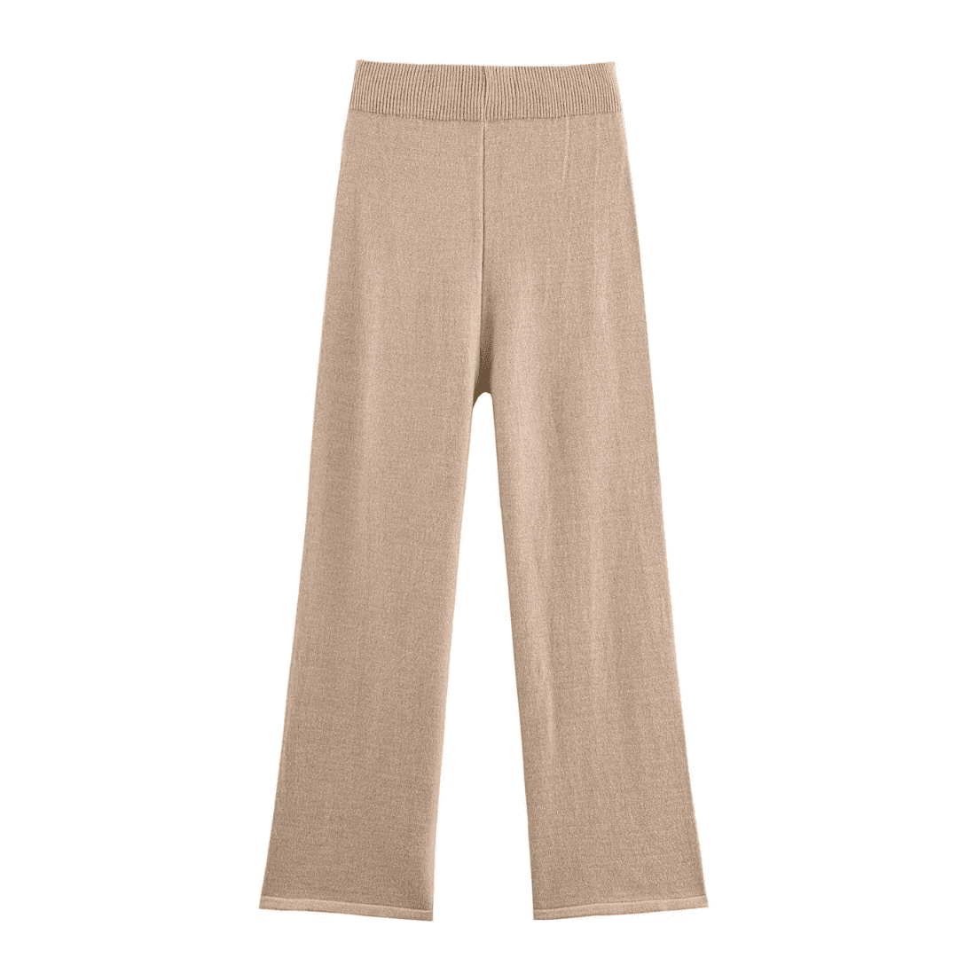 Cozy Ribbed Knit Trousers Set