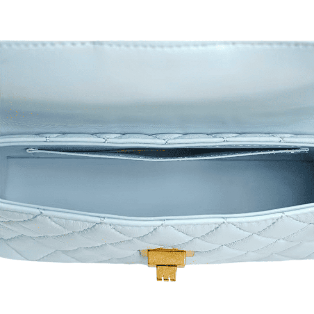 Klassische Henkeltasche in Kroko-Optik