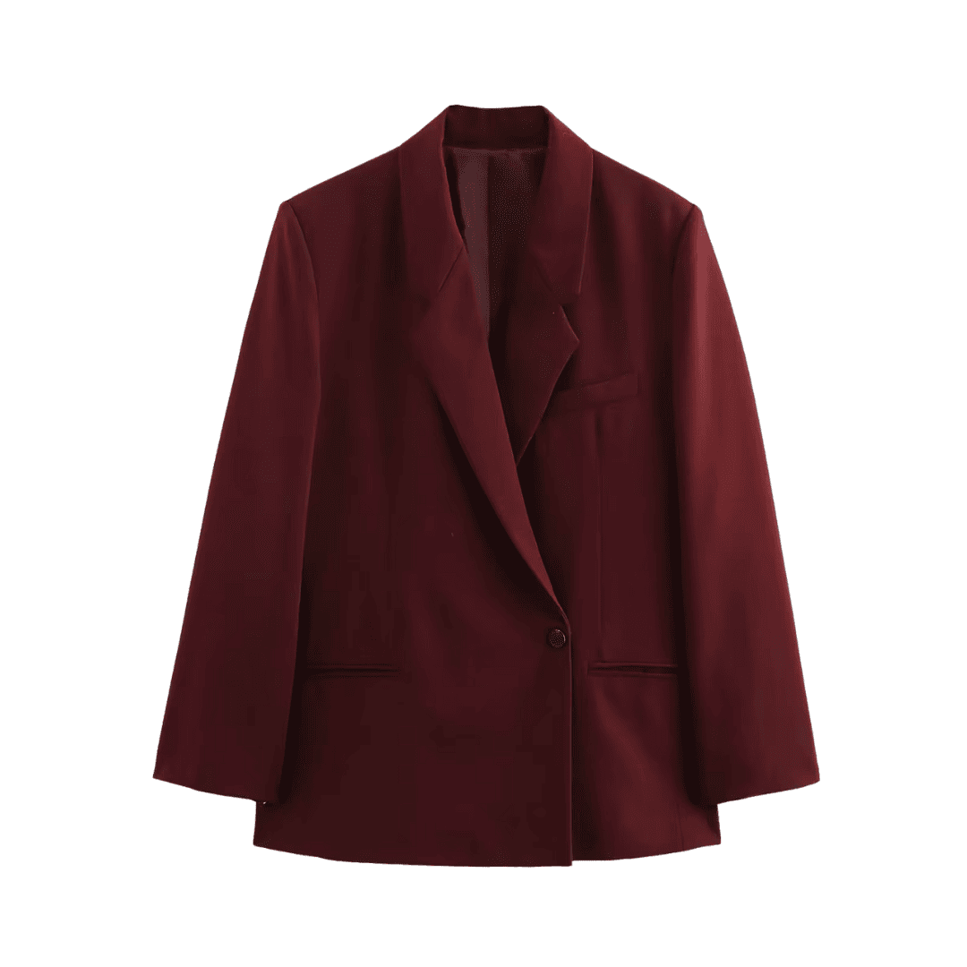 Oversize-Blazer mit einem Knopf