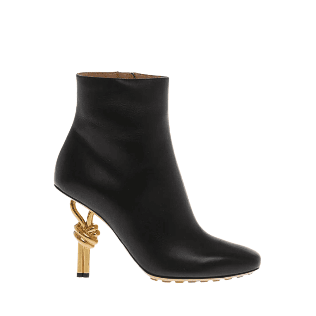 Gold Knot Heel Boots