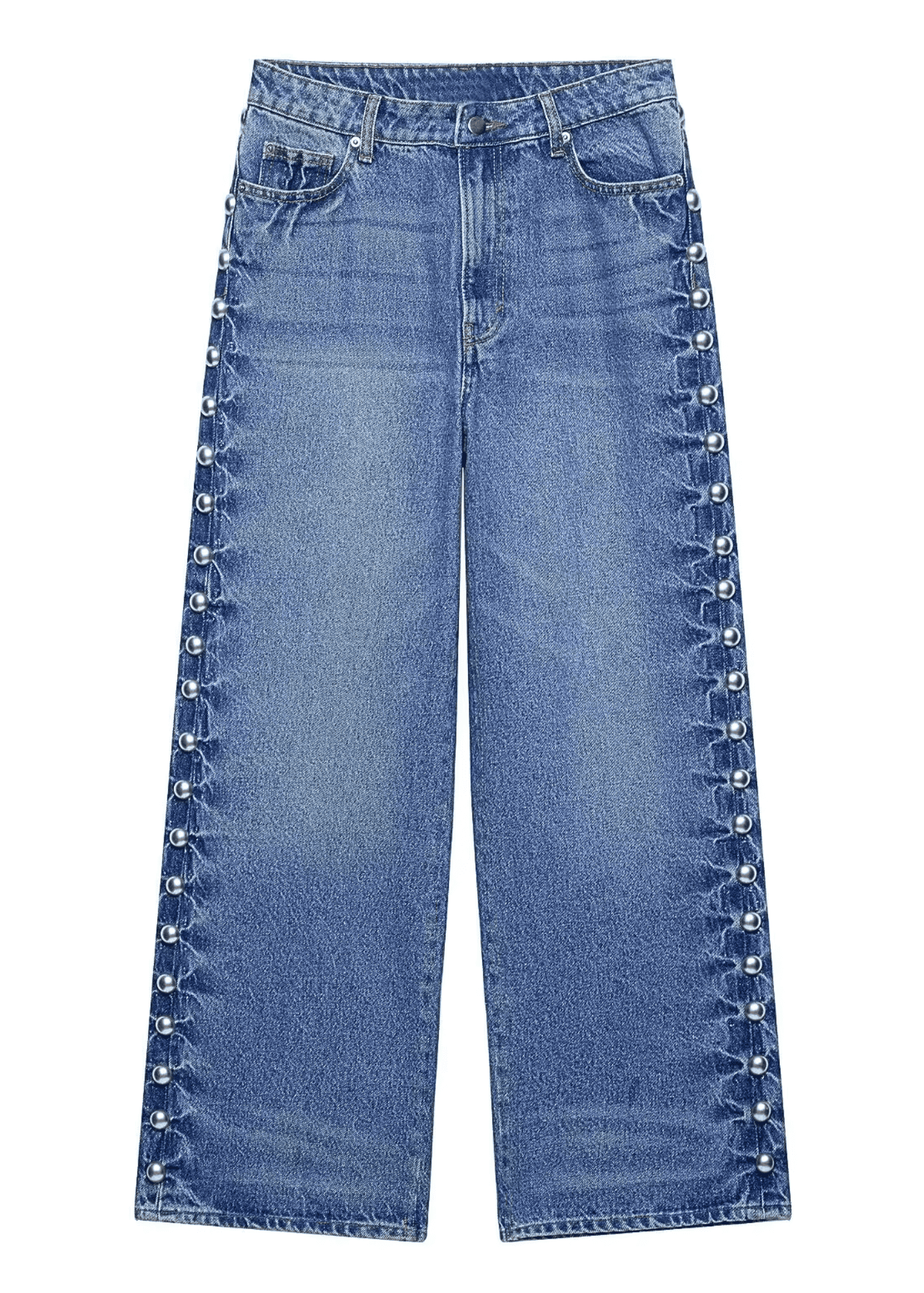 Studded Wide Leg Jeans