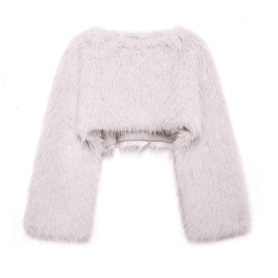 Fluffy Faux Fur Crop Top