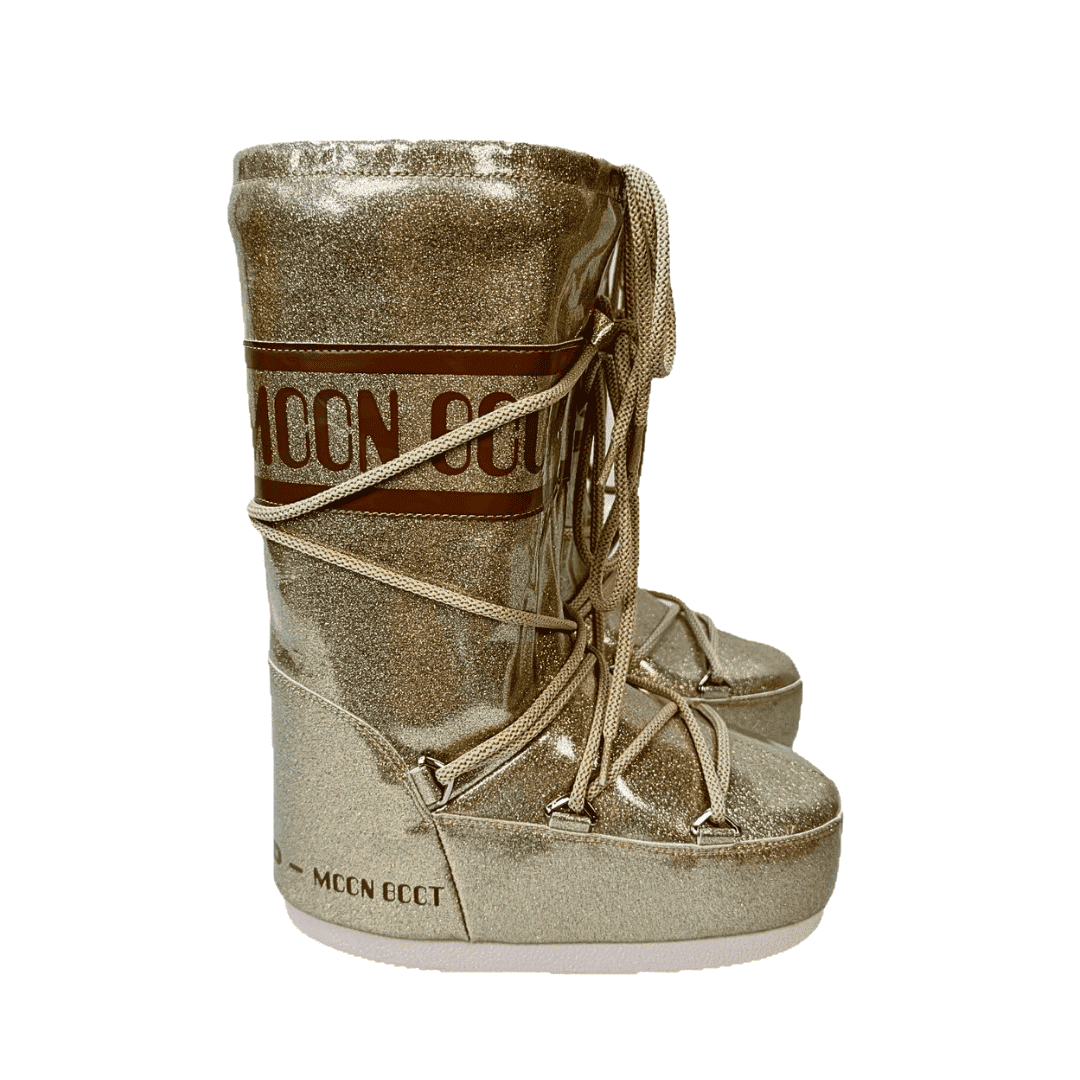 Glitzernde Schneestiefel