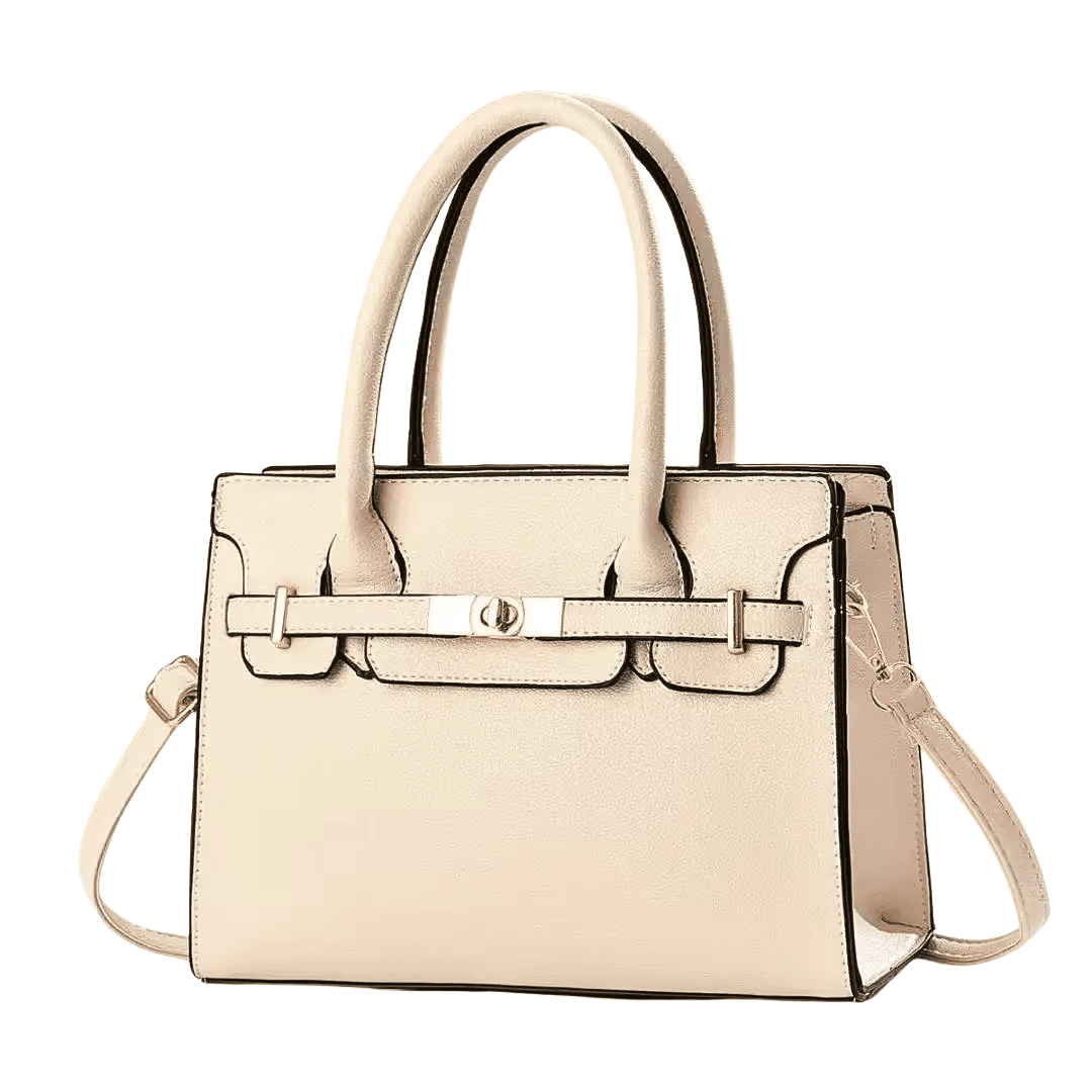 Structured Faux Leather Handbag