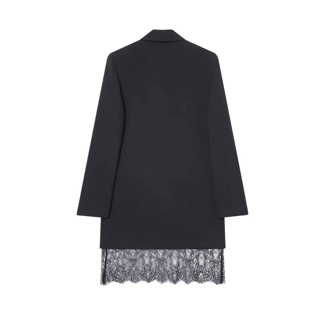 Black Lace Blazer Dress
