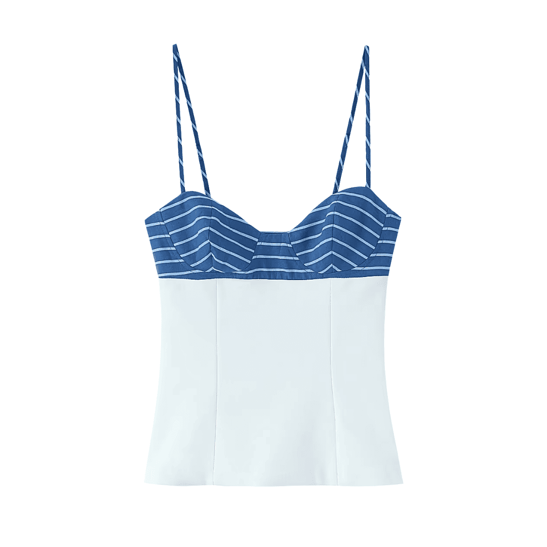 Gestreiftes nautisches Cami-Set