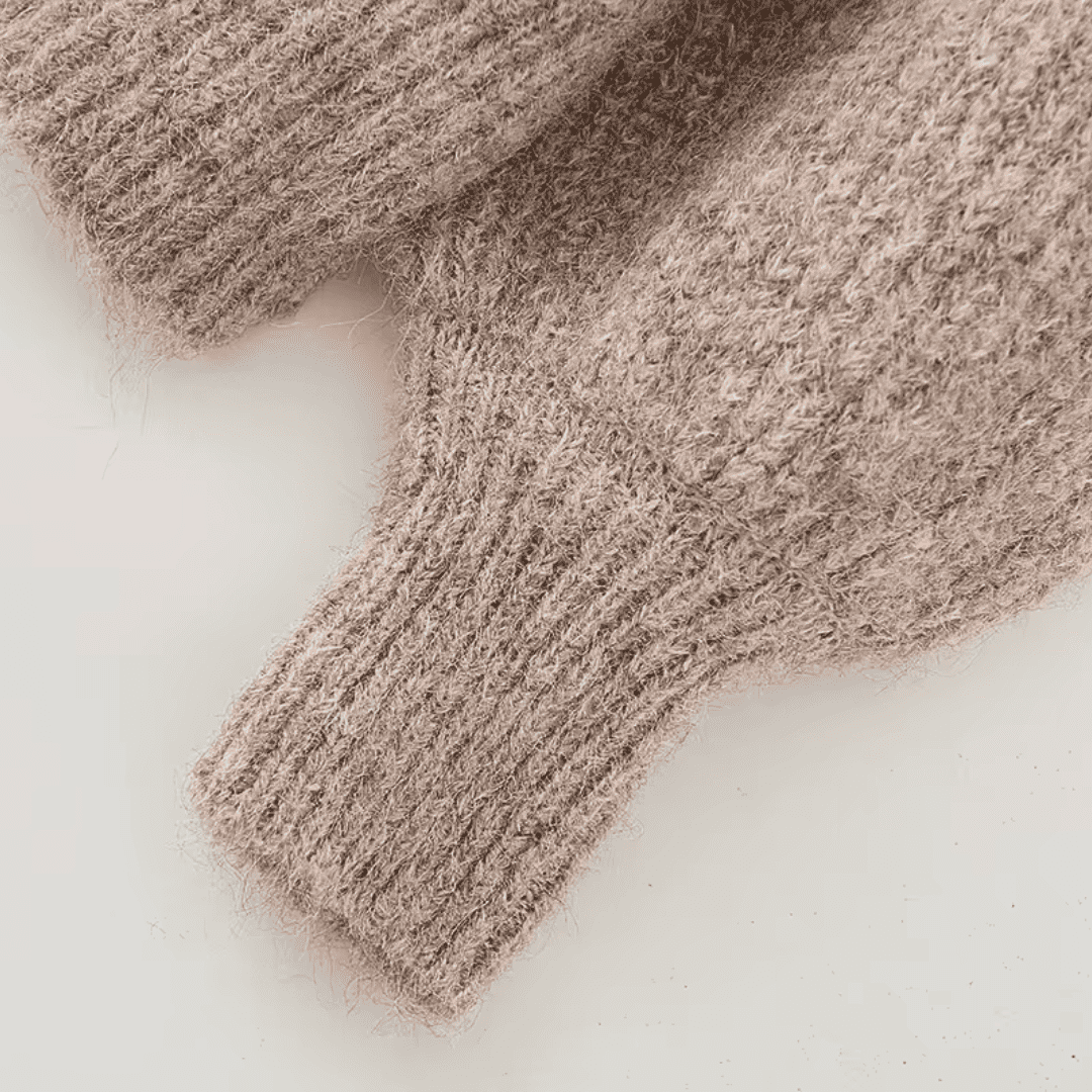 Oversized Beige Knit Sweater