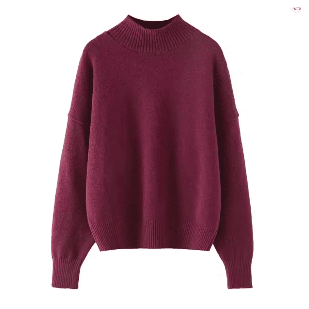 Collared Ribbed Knit Sweater