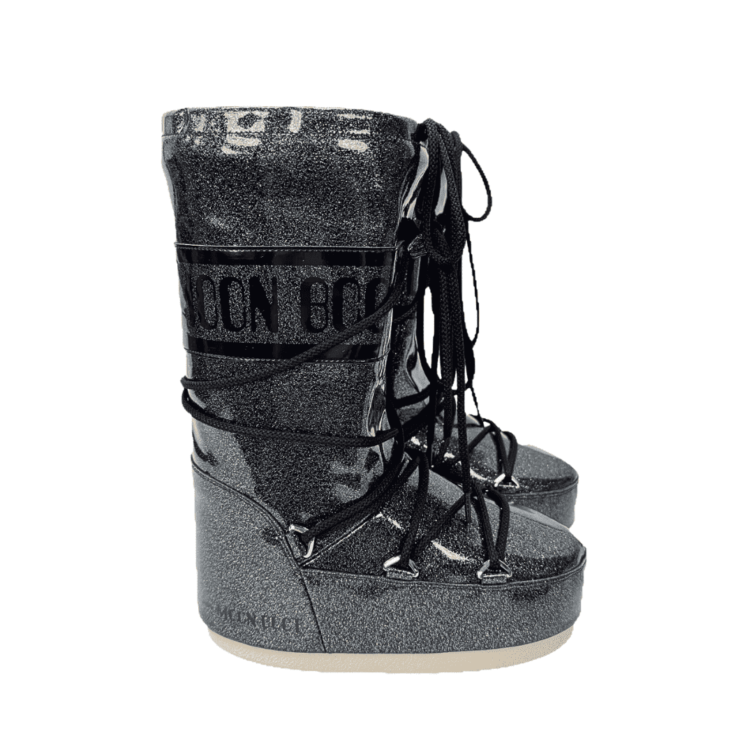 Glitzernde Schneestiefel