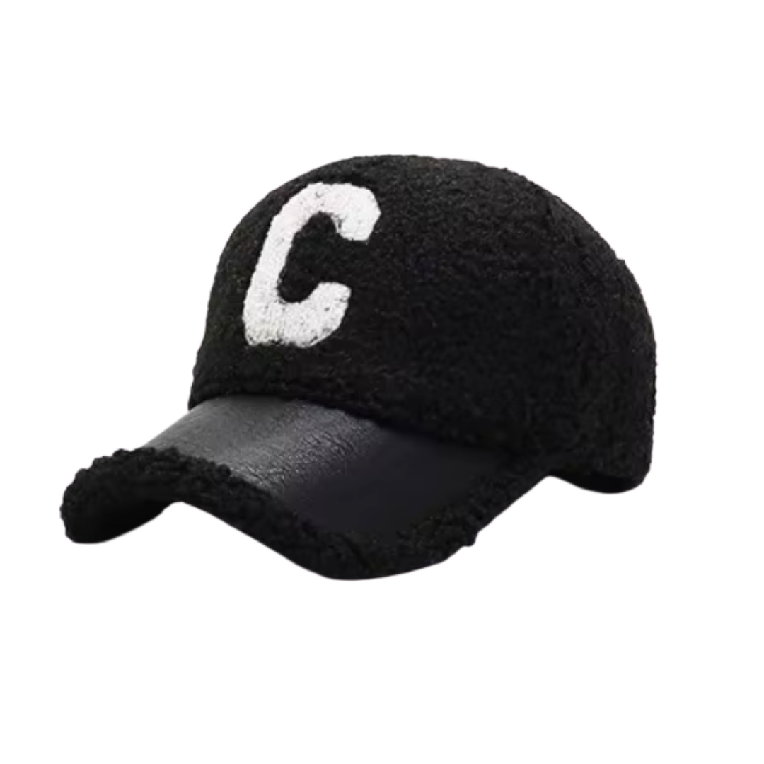 Teddy Fleece Letter Cap