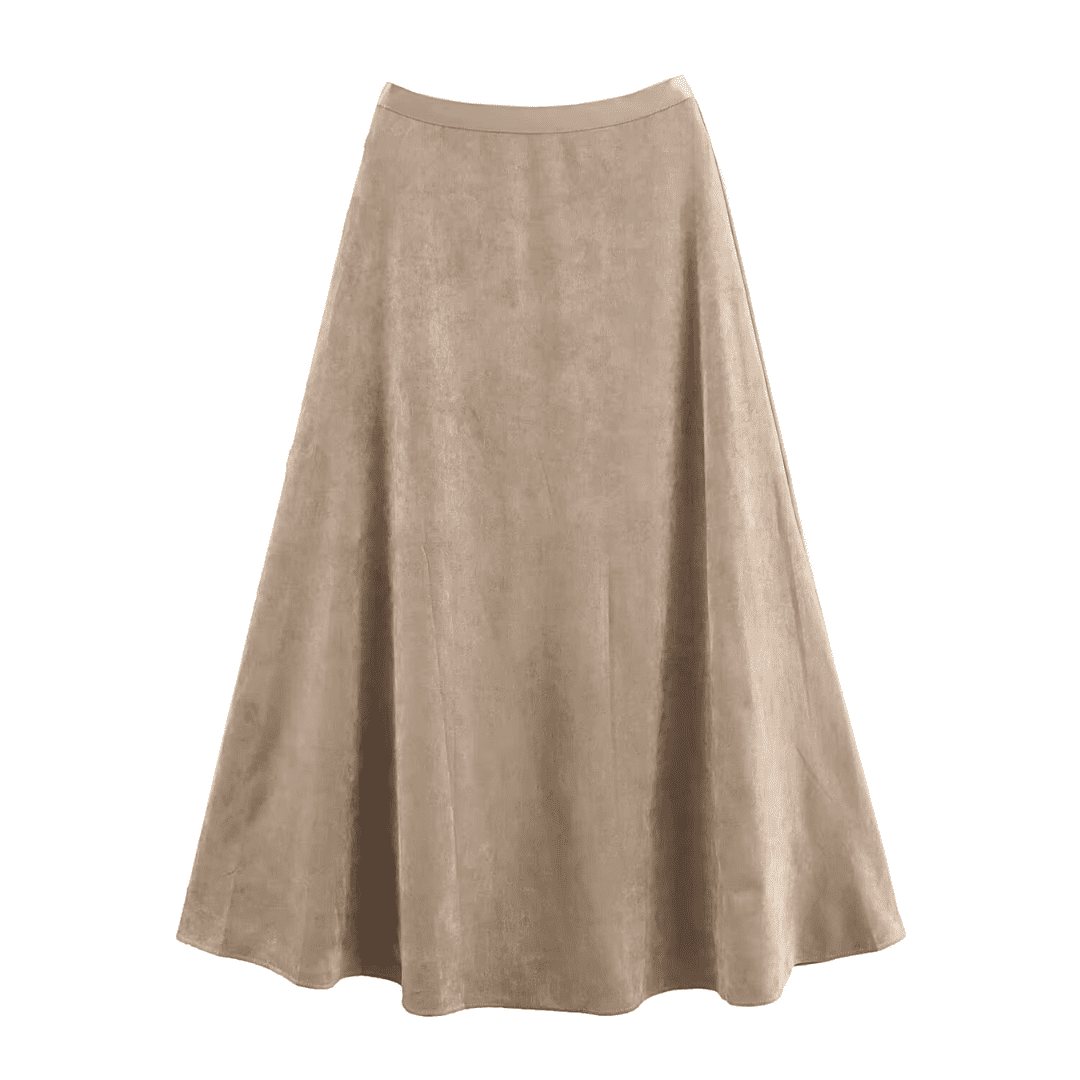 Faux Suede Mini A-Line Skirt