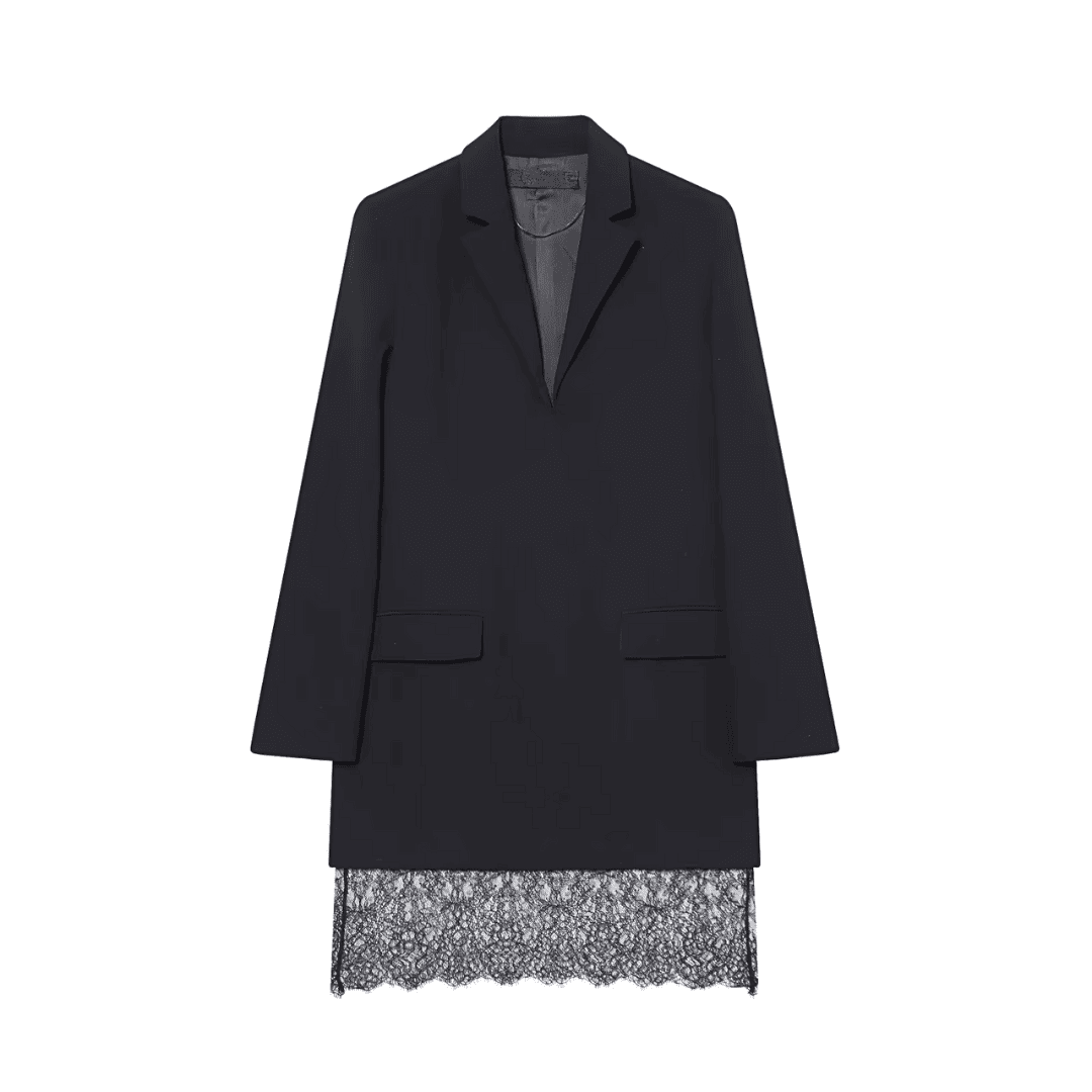 Black Lace Blazer Dress