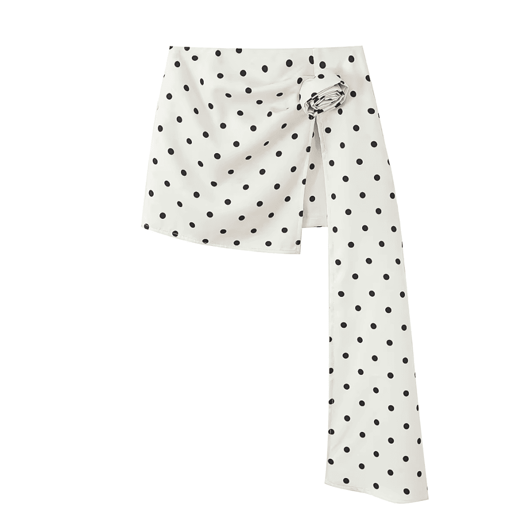 Set aus kurzem Blazer mit Polka-Dots