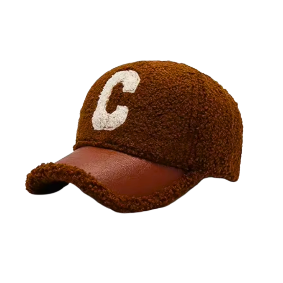 Teddy Fleece Letter Cap