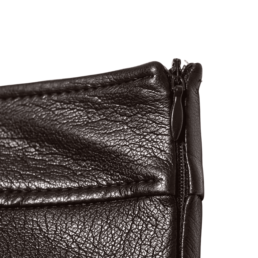 Elegant Brown Peplum Leather Set