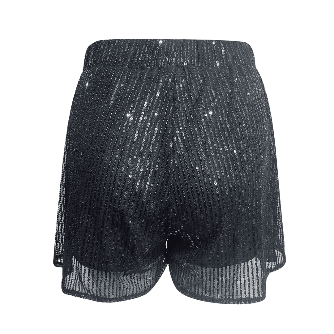 Glamorous High-Waisted Sequin Shorts