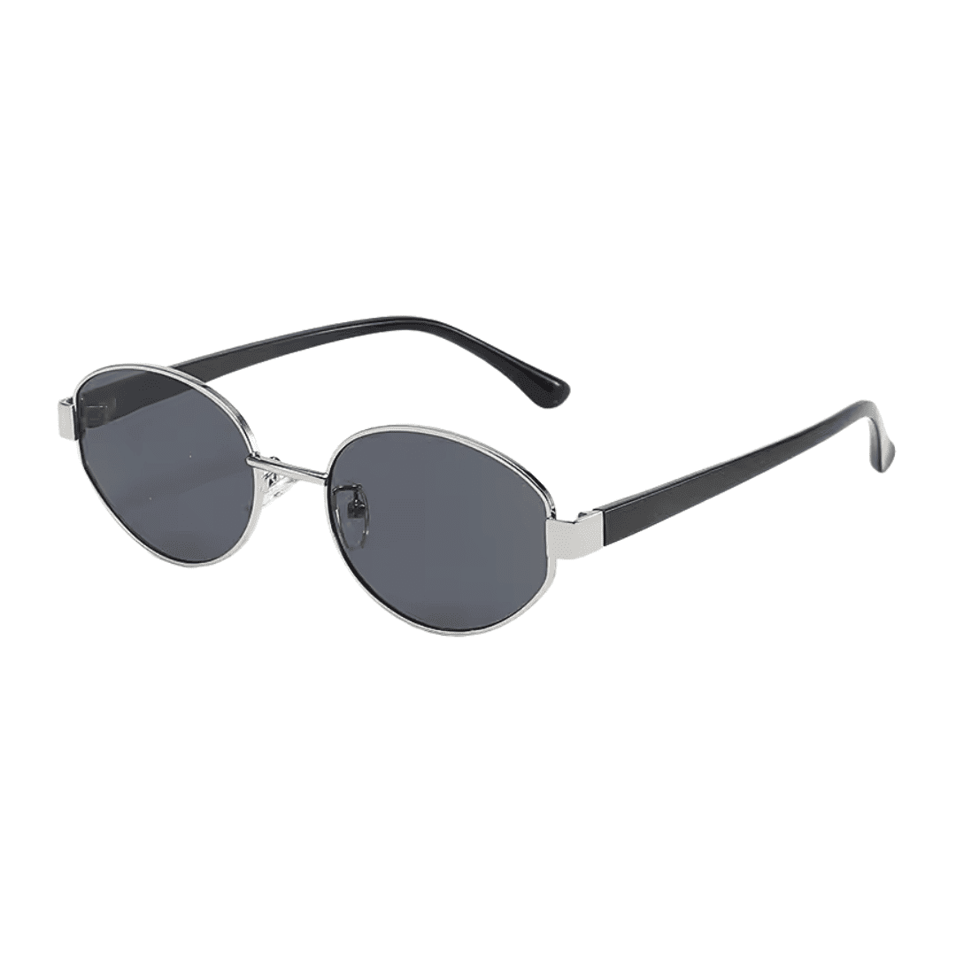 Vintage Oval Metal Gold Sunglasses