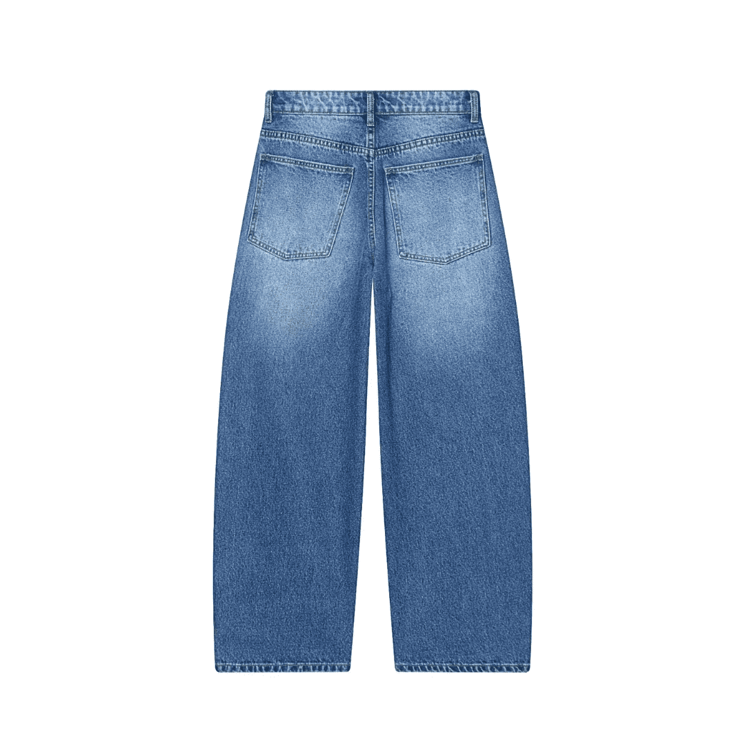 Jeans mit gebogenem Bein