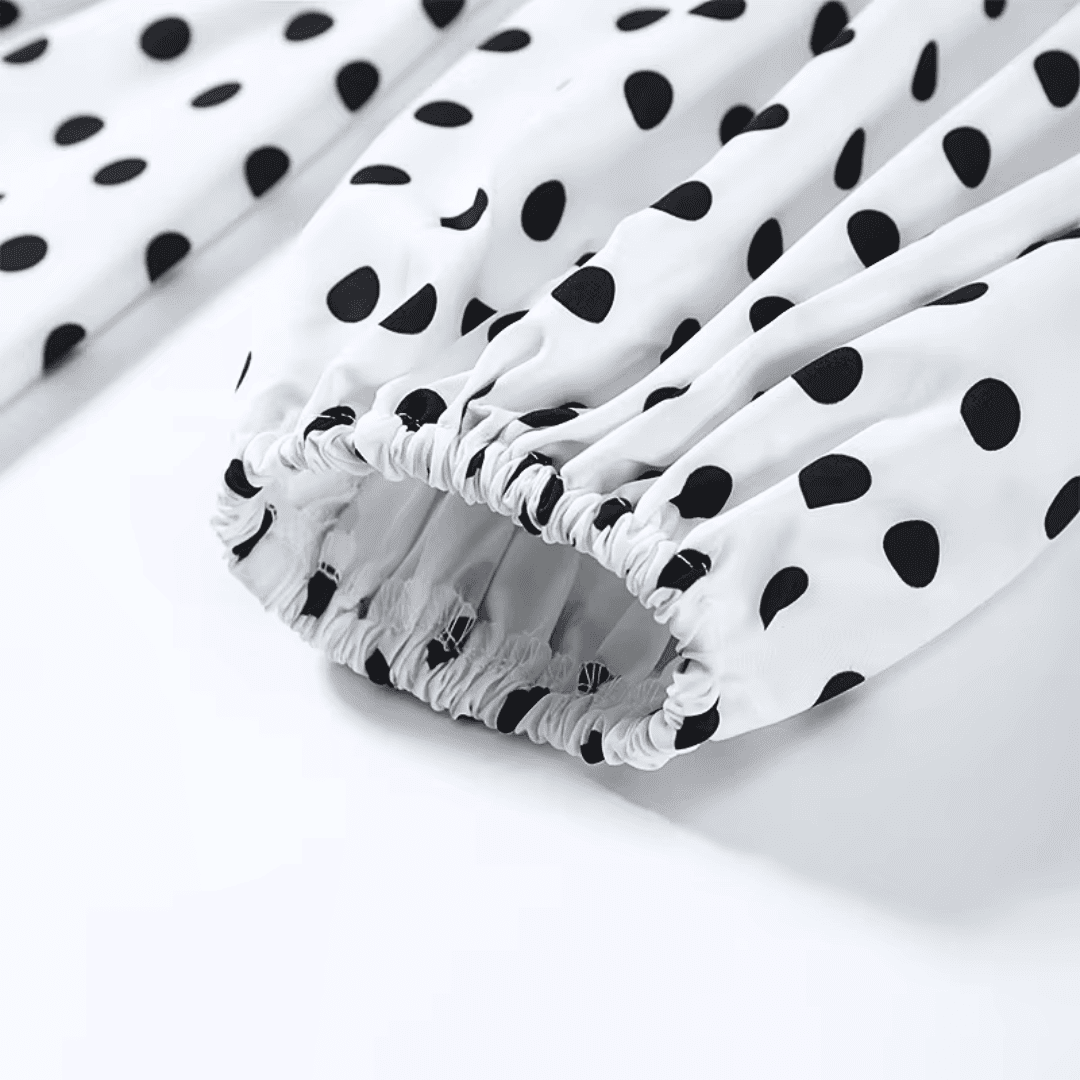 Polka Dot V-Neck Mini Dress