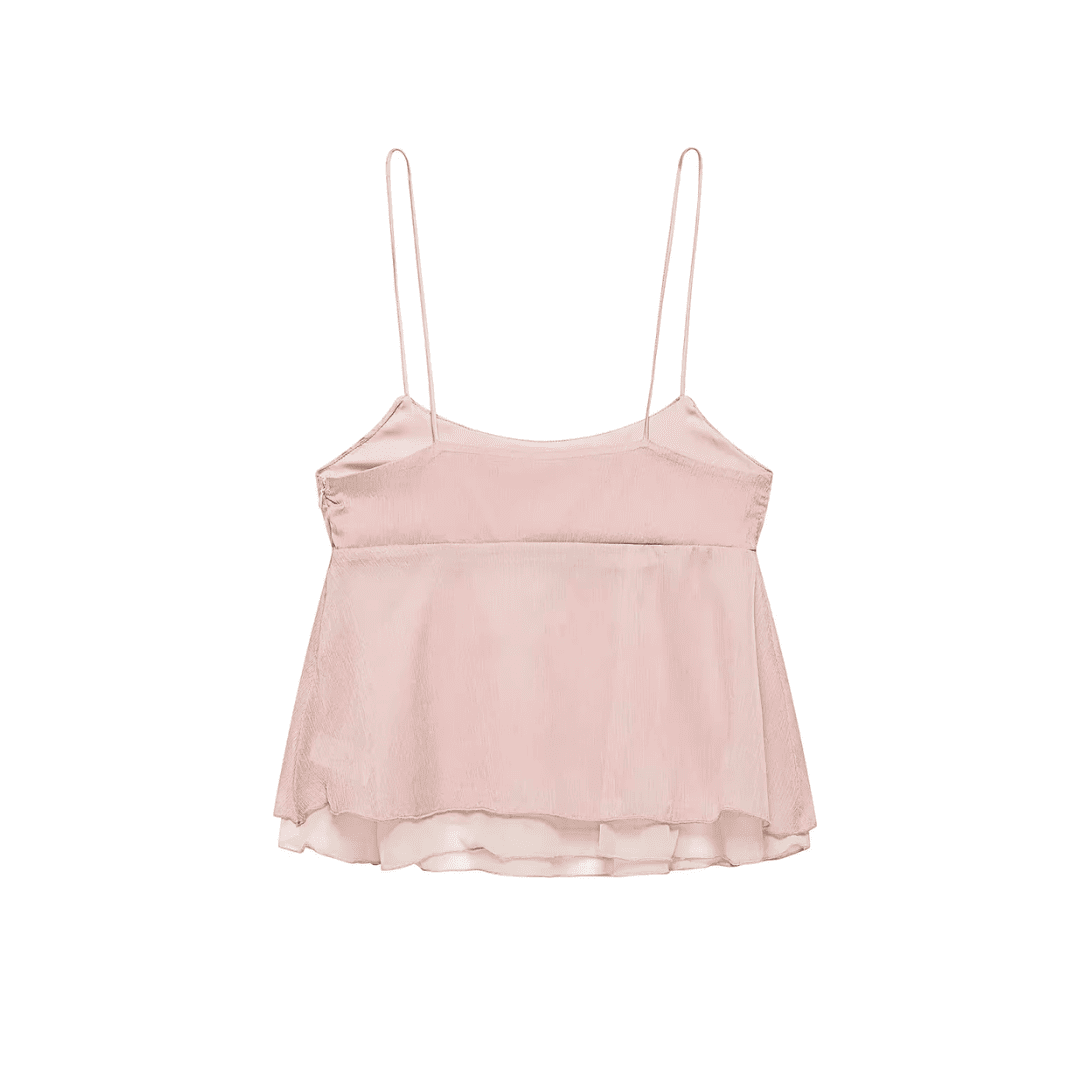 Pinkfarbener Minirock-Set in Pastell