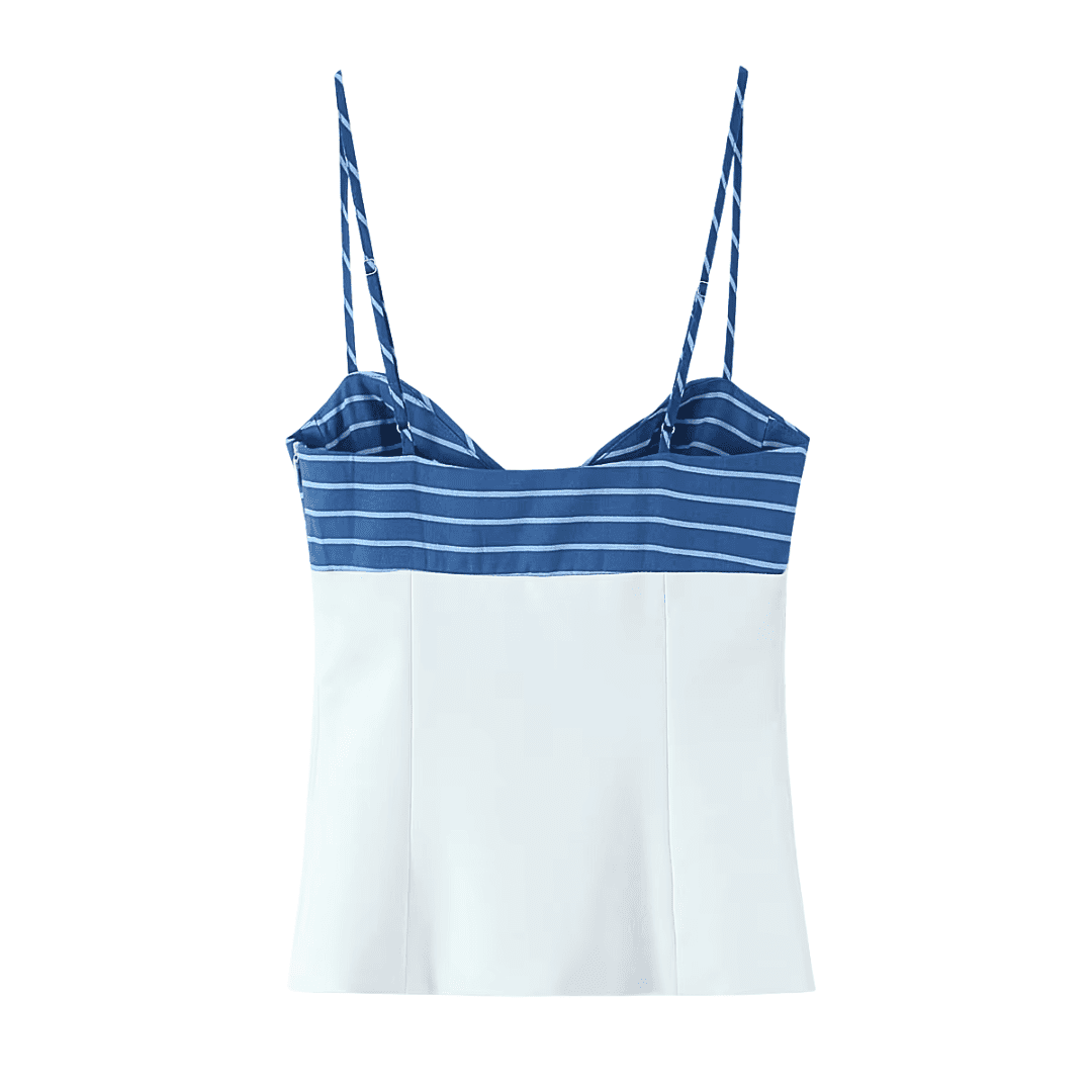Gestreiftes nautisches Cami-Set