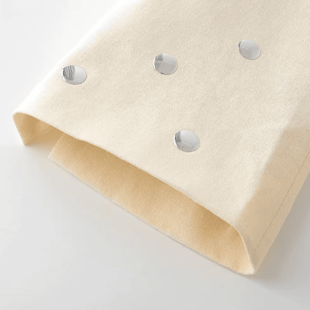 Beige Studded Open Front Blazer