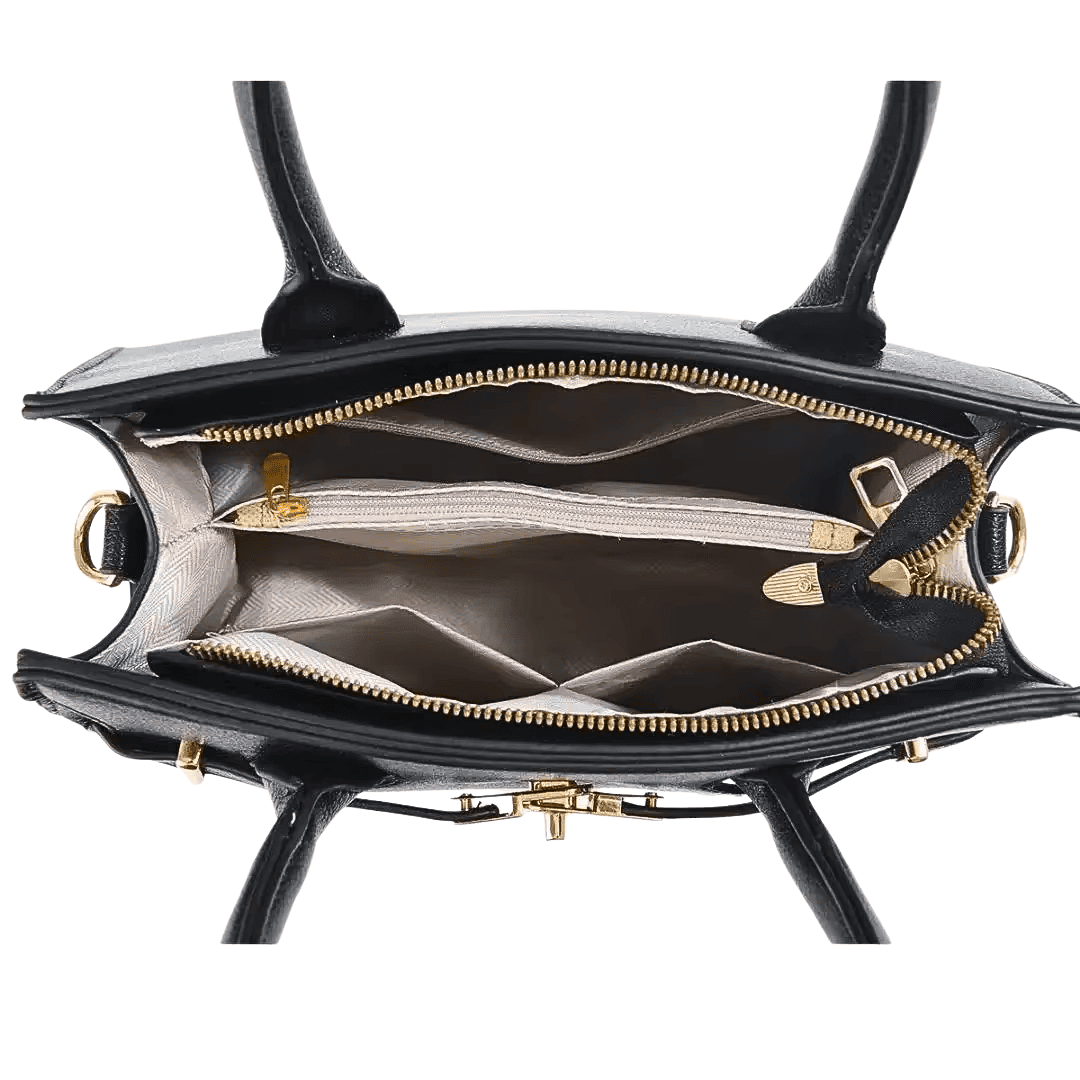 Structured Faux Leather Handbag