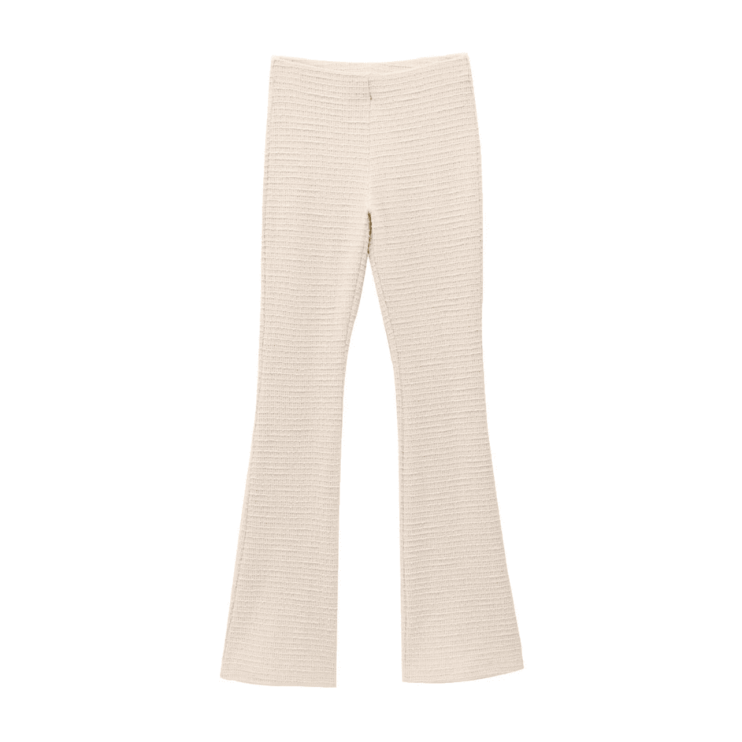 Bow Knit Flared Pant Set