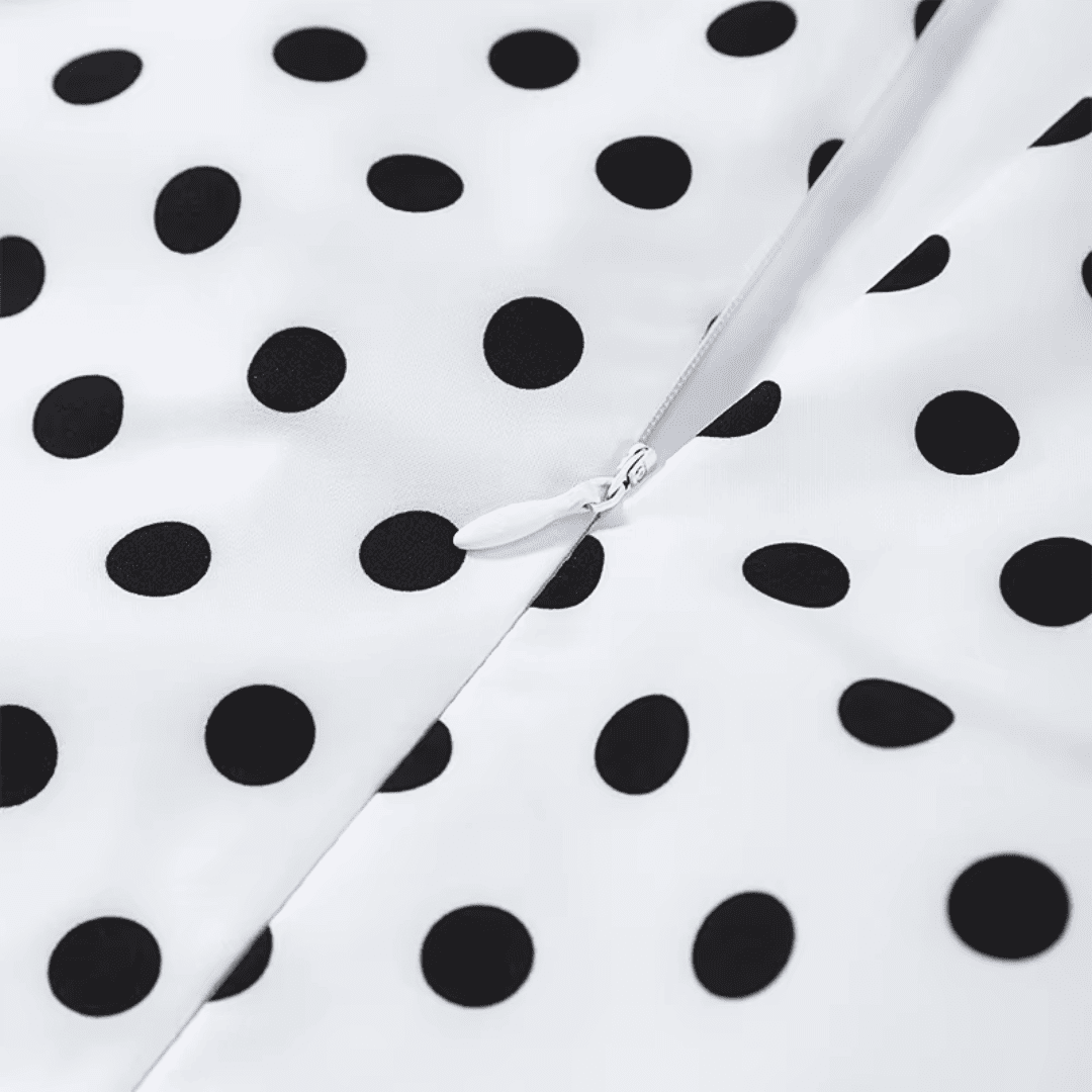 Polka Dot V-Neck Mini Dress
