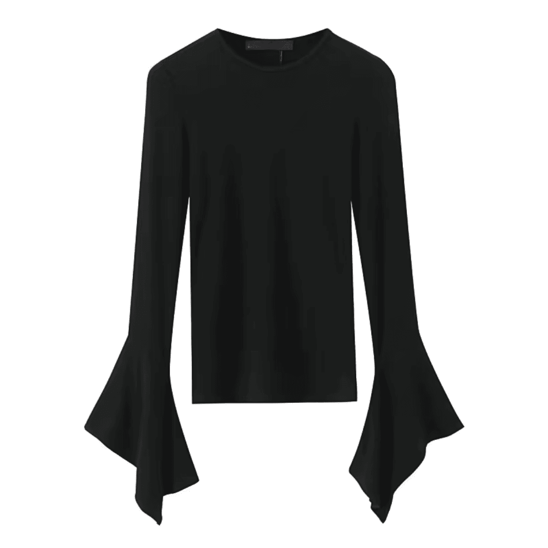 Bell Sleeve Ribbed Top