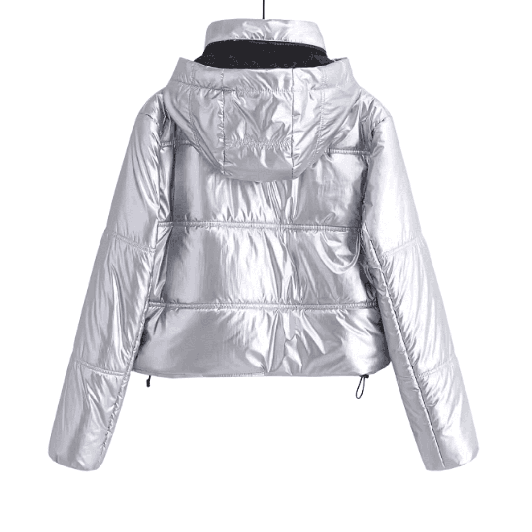 Metallic Glossy Puffer Jacket