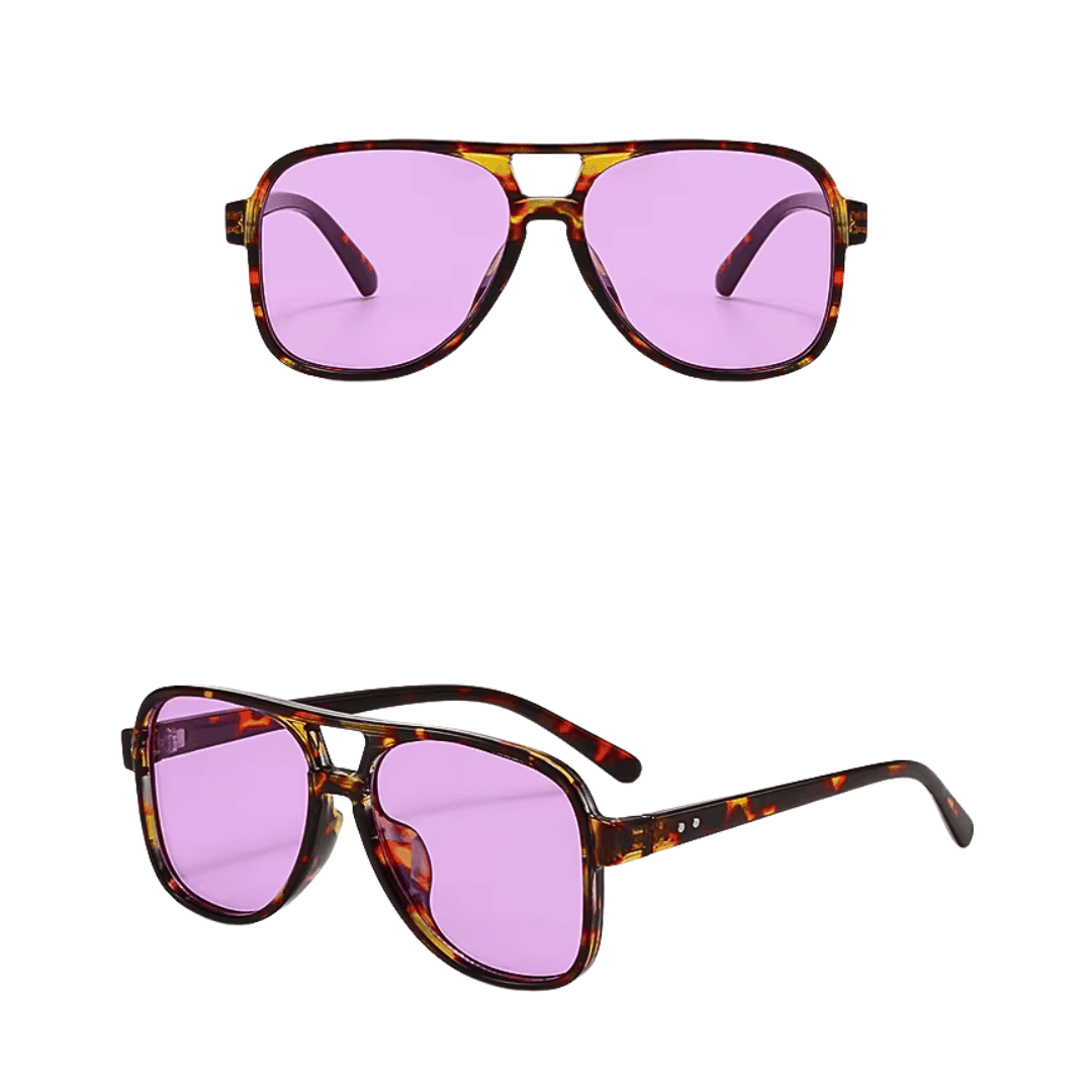 Retro Square Aviator Sunglasses