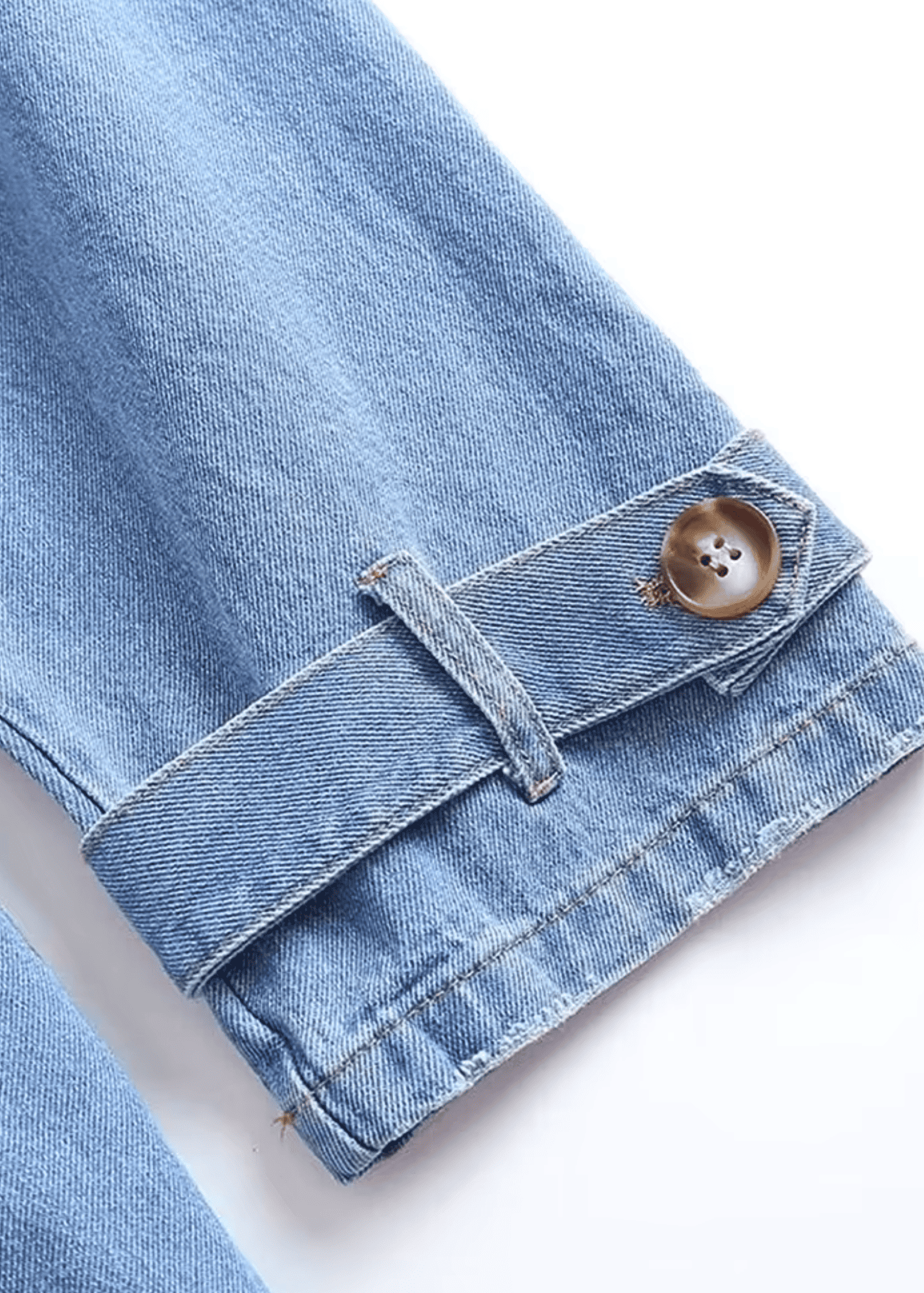 Double-Breasted Denim Trench Coat