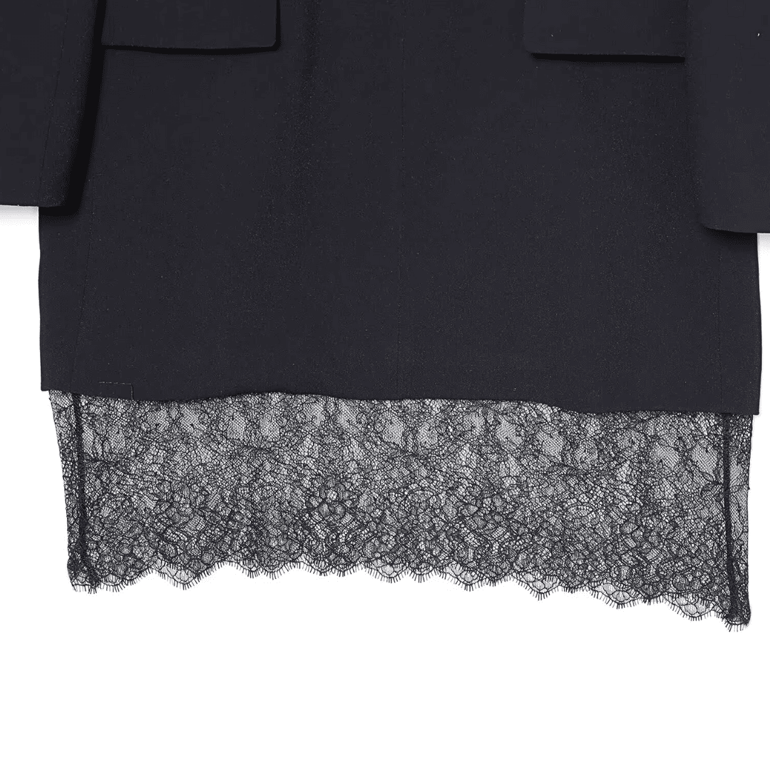 Black Lace Blazer Dress