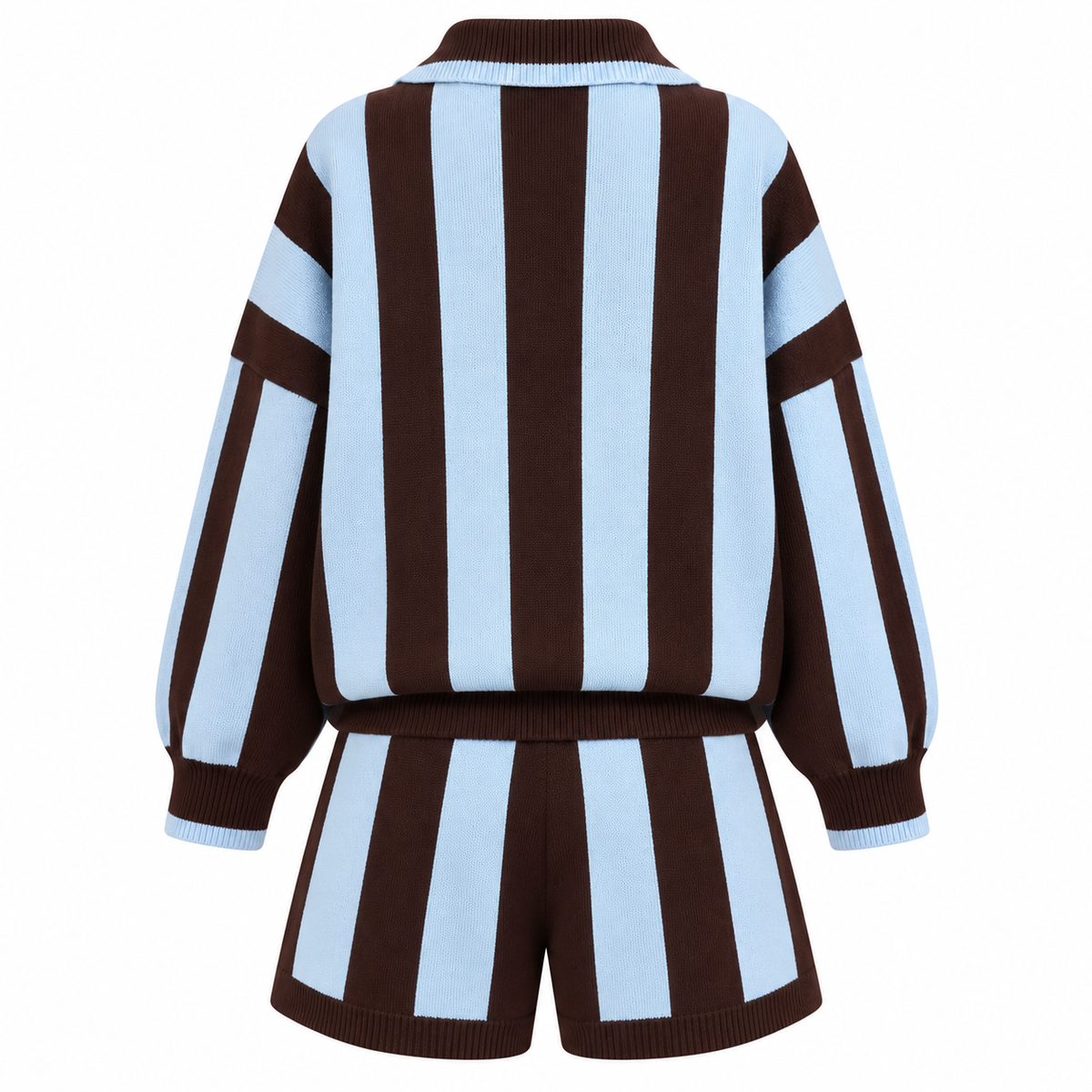 Striped Knit Polo Shorts Set – Palace Script Co-Ord