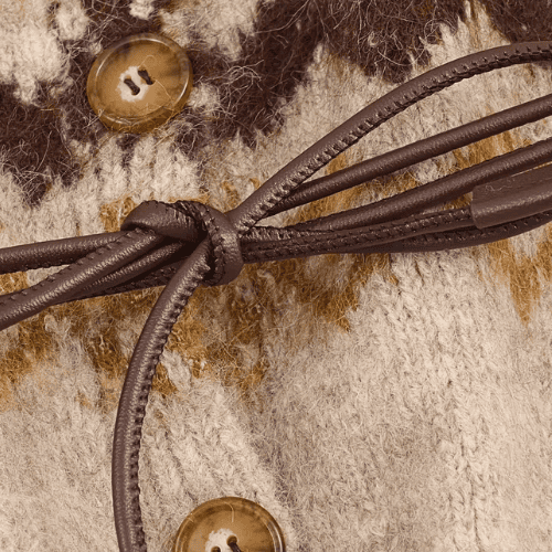 Jacquard Knit Cardigan Set