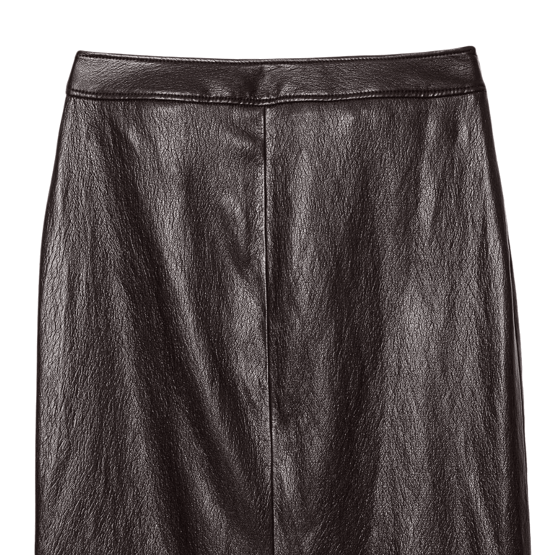 Elegant Brown Peplum Leather Set