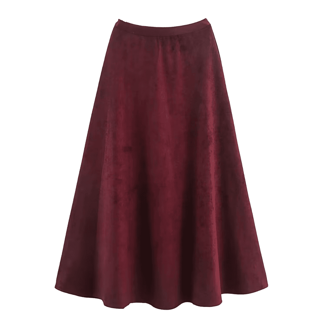 Faux Suede Mini A-Line Skirt