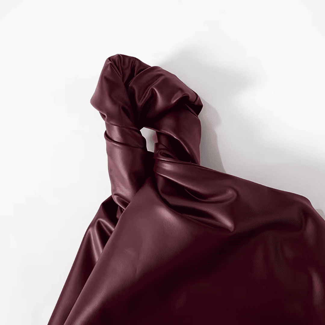 Chic Faux-Leather One-Shoulder Top