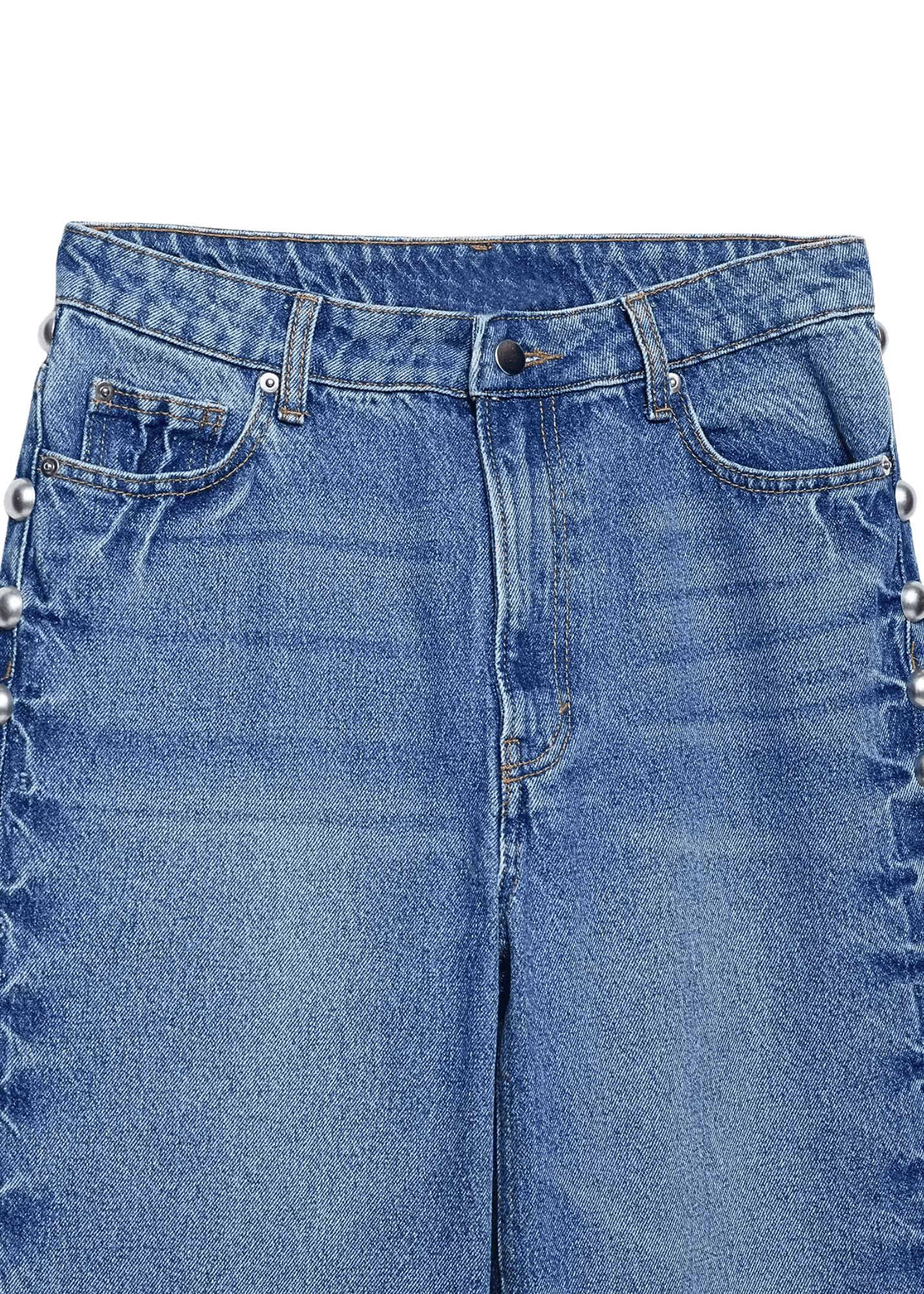 Studded Wide Leg Jeans