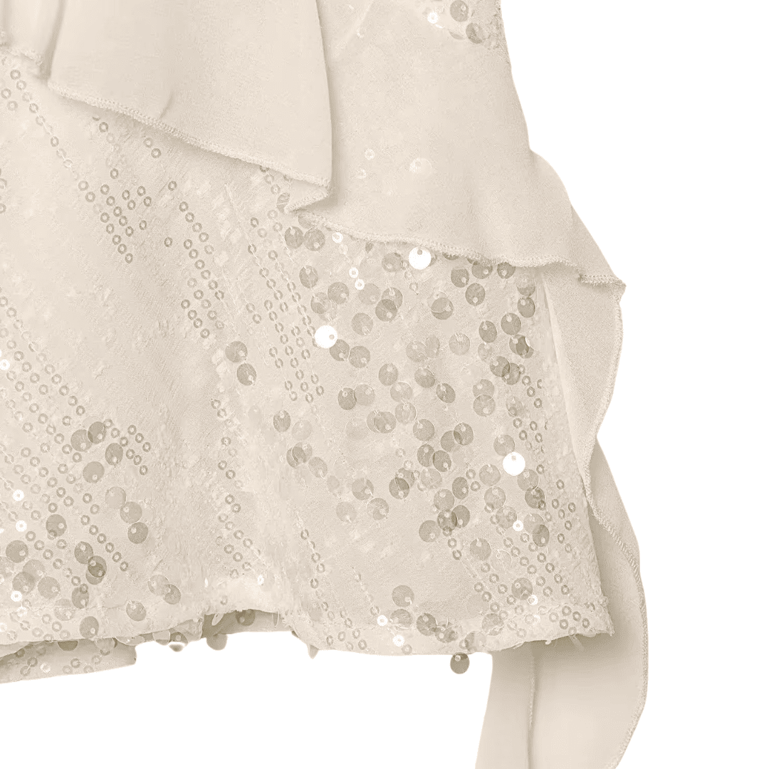 Pailletten-Rüschen-Minikleid