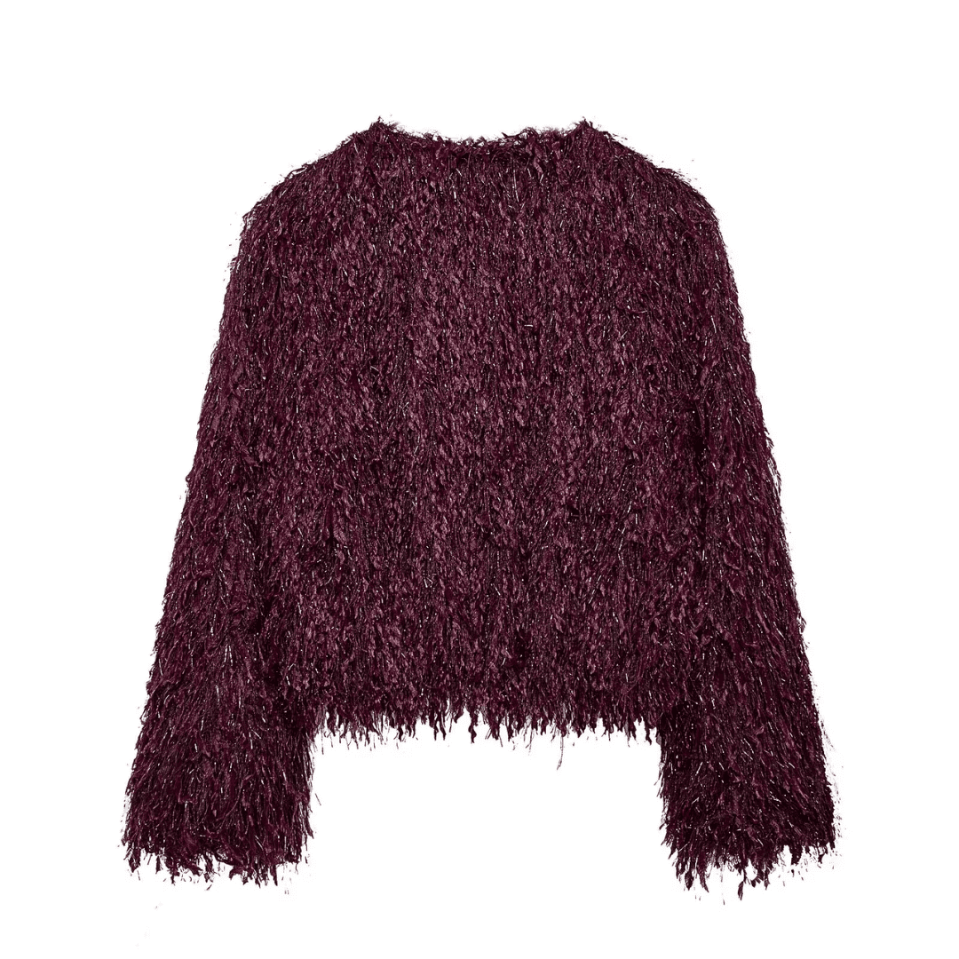 Shaggy Faux Fur Cropped Jacket