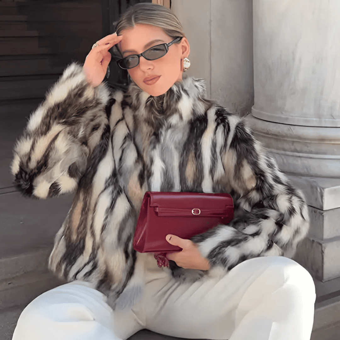 Sibirische Kunstpelzjacke