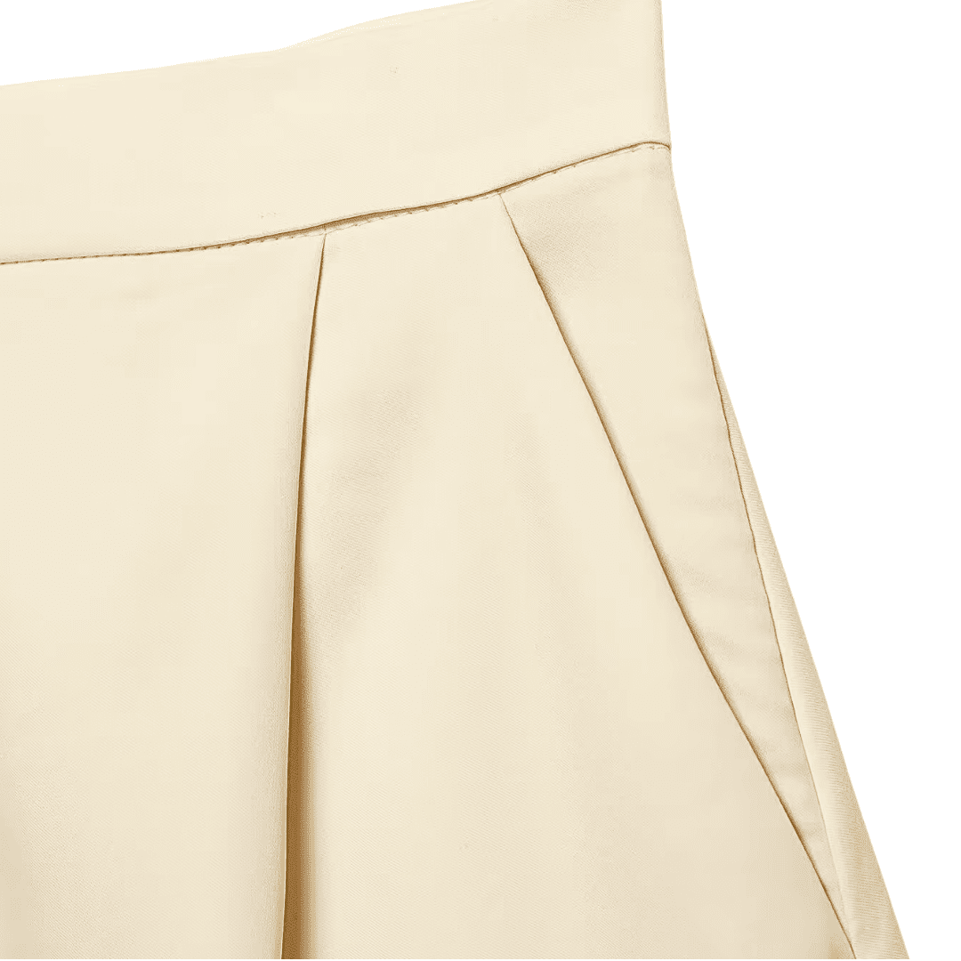 Satin-Shorts mit hohem Bund und Spitzenbesatz