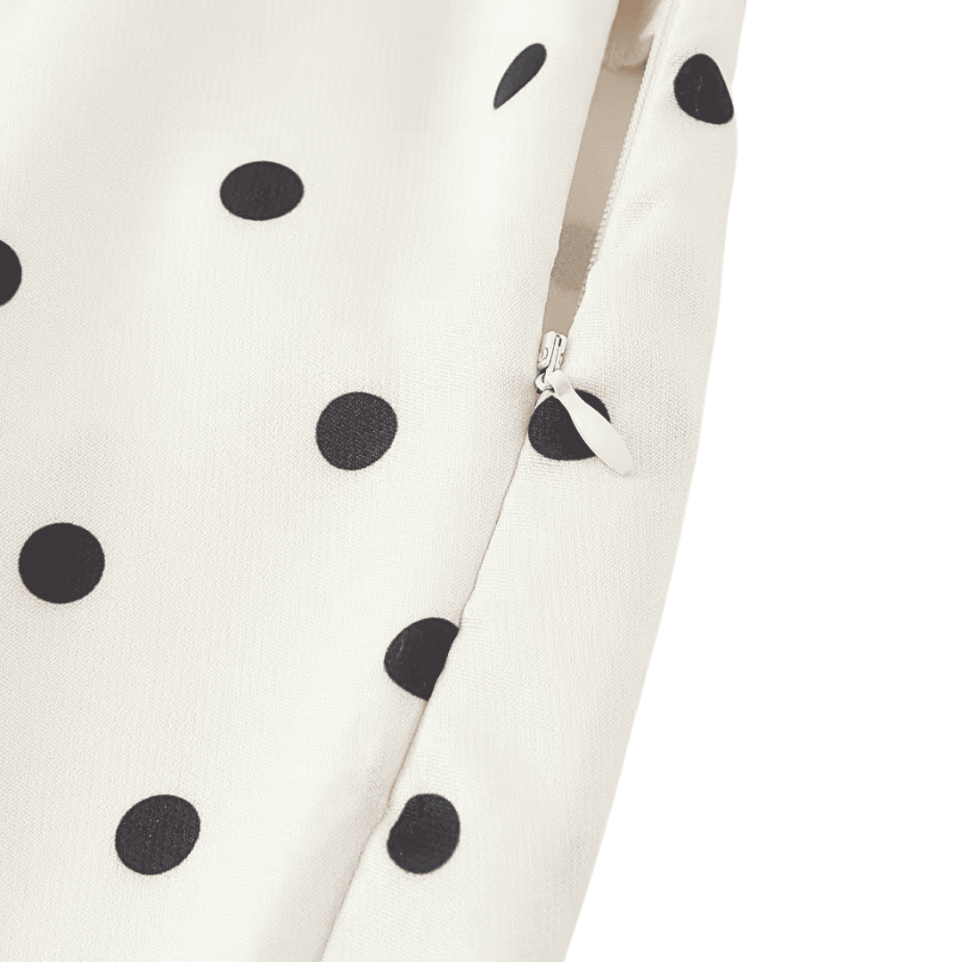Set aus kurzem Blazer mit Polka-Dots