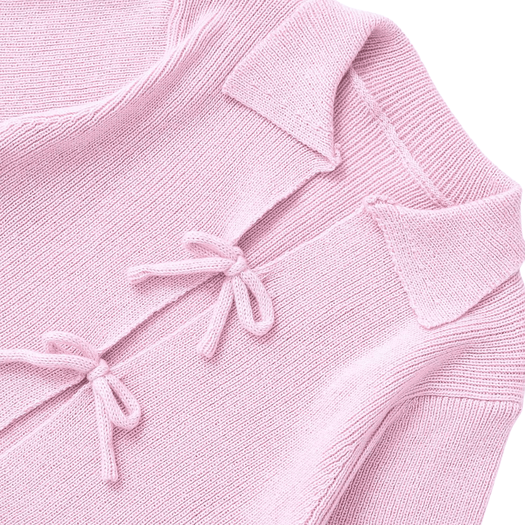 Ribbed Bow Front Top