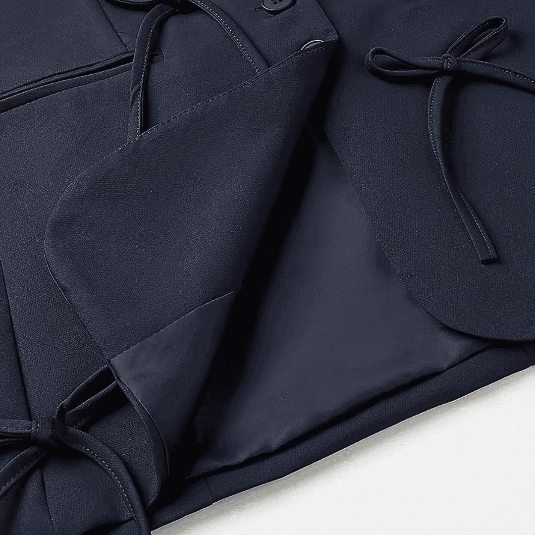 Navy Bow Detail Blazer