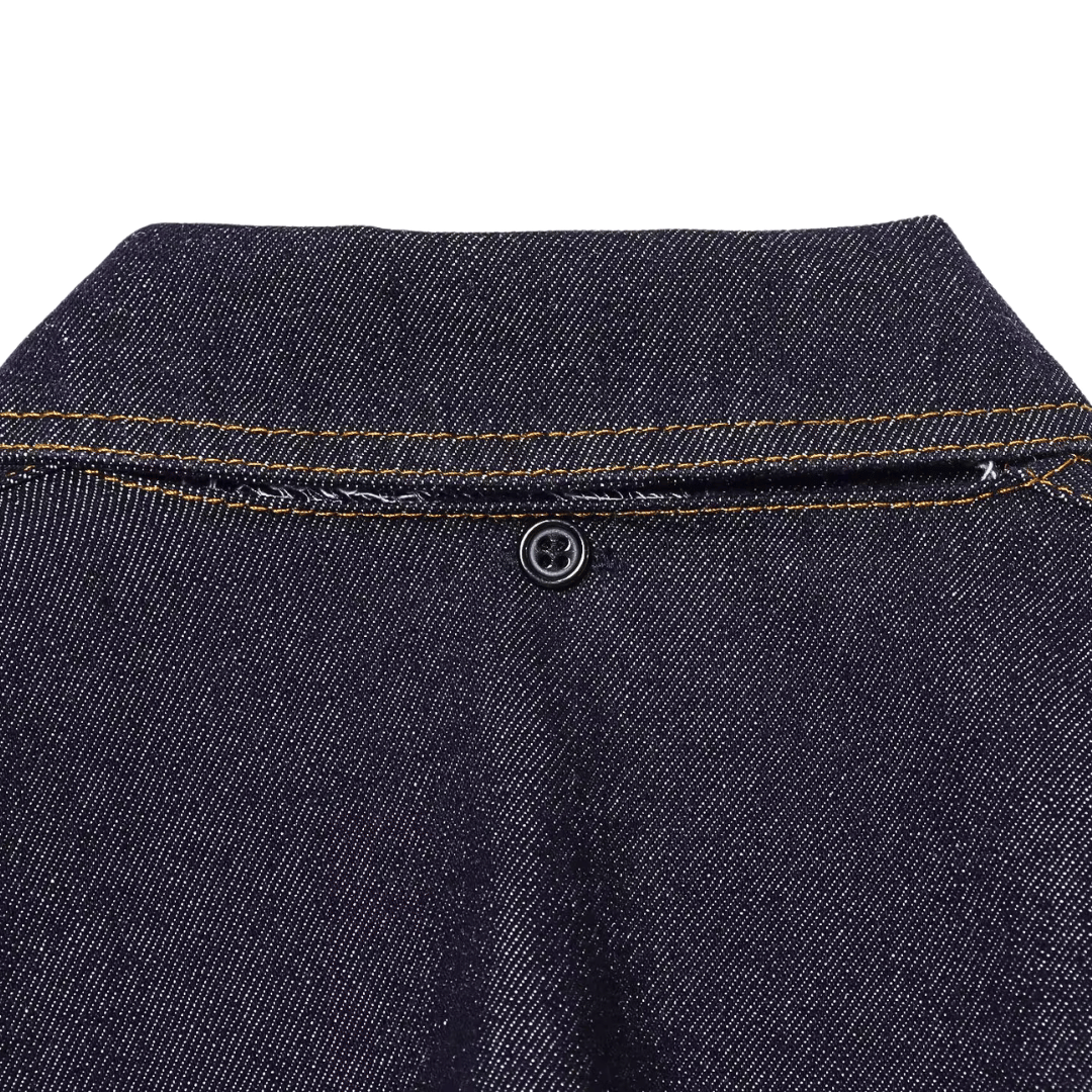 Dark Wash Denim Cape Jacket – Cropped Western Outerwear